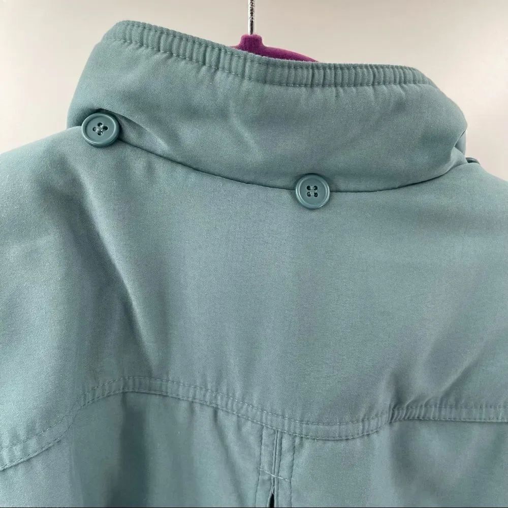 Bromley Sport Thermoloft teal puffer jacket medium petite winter jacket coat M - Picture 7 of 14